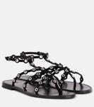 Кожаные сандалии Pucci, черный - фото