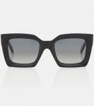 Квадратные солнцезащитные очки Celine, черный - фото