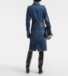 Джинсовое платье миди Sportmax, синий - фото 3