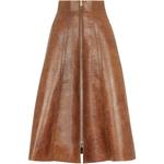 Юбка миди расклешенная A-Line FENDI, коричневый - фото 3