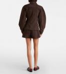 Замшевая рубашка Rotate, Chocolate Brown - фото 3