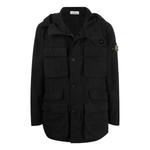 Куртка garment dyed field jacket 'black' Stone Island, черный - фото