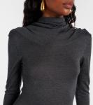 Мини-платье Rayne из шелка и кашемира Aya Muse, Charcoal - фото 4