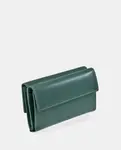 Большой кожаный кошелек с клапаном Daviletto, зеленый - фото 3