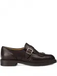 Туфли с одной пряжкой и бахромой Doucal's, коричневый - фото