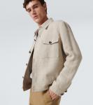 Клем лен и шелк блузон из канваса Loro Piana, Light Stone - фото 5