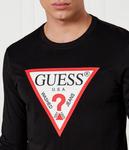 Лонгслив Guess Jeans Slim Fit, черный - фото 4