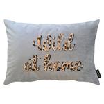 Декоративная подушка Apelt Wild, бархат - серый / песочный - фото