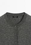 Кардиган Massimo Dutti BUTTONED WITH CREW NECK, Grey - фото 10