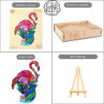 Деревянный пазл Розовый фламинго А4 Moments - фото 5