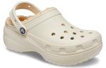 Тапочки classic platform lined clog 'bone' Crocs, бежевый - фото 3