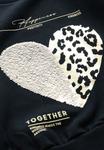 Толстовка Next Sweatshirt, Black Sequin Heart/Black - фото 5