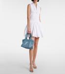 JP Маленькая сумка-тоут из рафии Patou, синий - фото 5