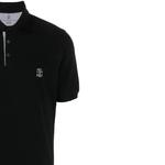 Поло с вышитым логотипом Brunello Cucinelli, черный - фото 8