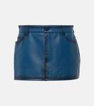 Кожаная мини-юбка lacaria Acne Studios, черный - фото