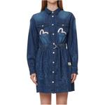 Платье с длинными рукавами женское джинсовое синее Evisu - фото 6