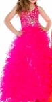 Платье для девочек длиной до пола в ярко-розовом цвете Mac Duggal - фото 2