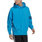 Худи Men's adidas originals Solid Color Logo Drawstring Hooded Pullover Long Sleeves Blue HM1872 - фото 2