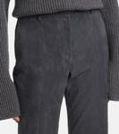 Узкие замшевые брюки Coleman Joseph, Smoke - фото 4