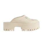 Кроссовки Gucci Wmns Platform Perforated G Sandal, кремовый - фото