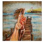 Металлическая картина KUNSTLOFT Shabby Chic, синий - фото