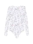 Боди с принтом Mm6 Maison Margiela, белый - фото 2