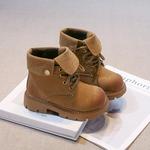 Детские кожаные ботинки для детей Tide attack, коричневый - фото 2