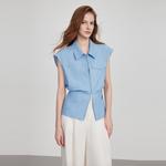 ELLE Рубашка Women's Blue Lapel Moderate - фото 3
