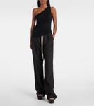 Топ с одним плечом Rick Owens, черный - фото 2