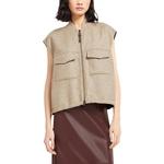 Brunello Cucinelli Блестящий жилет на молнии, Light Beige - фото 3