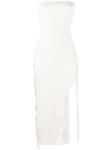 Giuseppe Di Morabito платье миди со шнуровкой, белый - фото
