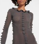 Трикотажное платье миди Acne Studios, Charcoal Grey - фото 4