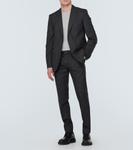 Блейзер из натуральной шерсти Ami Paris, серый - фото 2