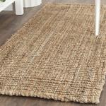 Ковер-дорожка SAFAVIEH, 61 x 671 см, Natural Fiber Collection, Natural Brown, ручной работы из джута, в стиле фермерского дома, с фактурным толстым ворсом (NF447A) - фото