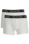 Мужские боксеры Trussardi хлопковые с логотипом 2 шт, серый - фото