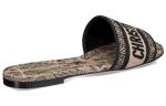 DIOR Dway Slide Slippers Women's Beige Black - фото 6