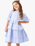 Детское платье в полоску Angel & Rocket, Blue - фото