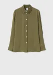 Женская атласная рубашка Paul Smith, цвет Khaki - фото