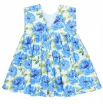 Девочки в синем платье с пионами Pink Chicken - фото 2