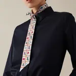 HERMES Шёлковый шарф, Cream/Brown/Pink - фото 6