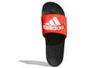 Шлепанцы унисекс оранжево-красные/черные Adidas - фото 4