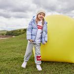 Детская пуховая куртка Levis, фиолетовое впечатление - фото 5