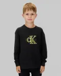 Детский свитер с монограммой CK Calvin Klein, черный - фото