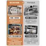 Компьютерный стол Naijia 120 см с полками и перфорированной панелью, цвет walnut - фото 7