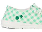 Лоферы Hey Dude Wendy Shamrock Gingham, цвет Green/White - фото 6