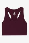 Бюстгальтер Even&Odd active MEDIUM SUPPORT RIBBED SPORTS BRA WITH RACER BACK, Bordeaux - фото 4