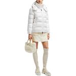 Moncler Майре Короткая Куртка с Капюшоном, Gray White - фото 3