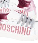 Кожаные кроссовки с логотипом Moschino, белый - фото 4