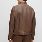 HUGO BOSS Кожаная куртка, Green - фото 6