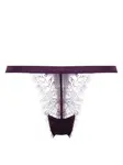 Полупрозрачные кружевные трусы-стринги Maison Close, фиолетовый - фото